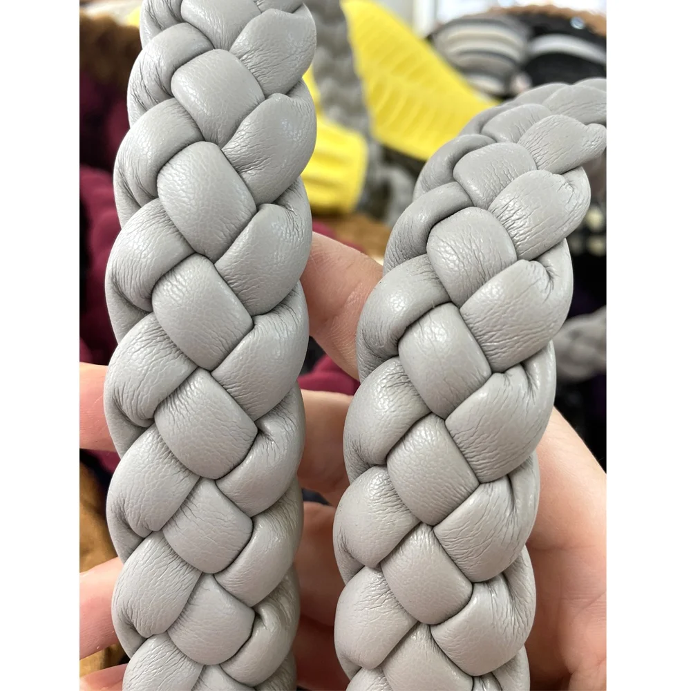 R205  Wholesale sandals accessories braided leather stripe PU leather cord for shoe