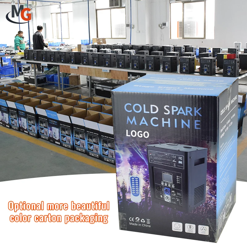 Wedding Electric Cold Fountain Fire Works Pyro Spark 3M DMX Cold Spark Machine 750W