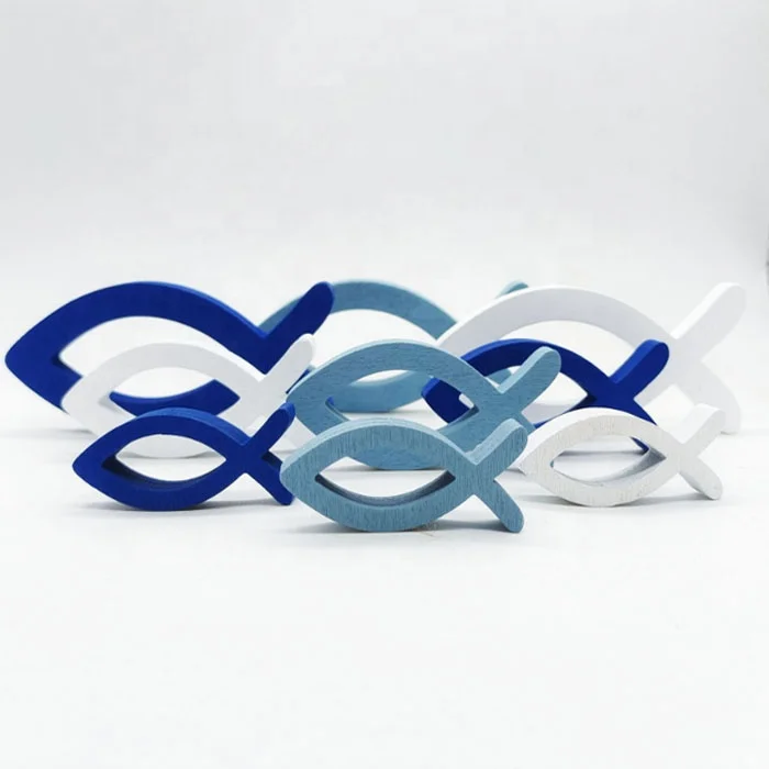 Marine Wooden Crafts Ornaments Creative Marine Style Wall Sign Home Decorations Colorful Carving