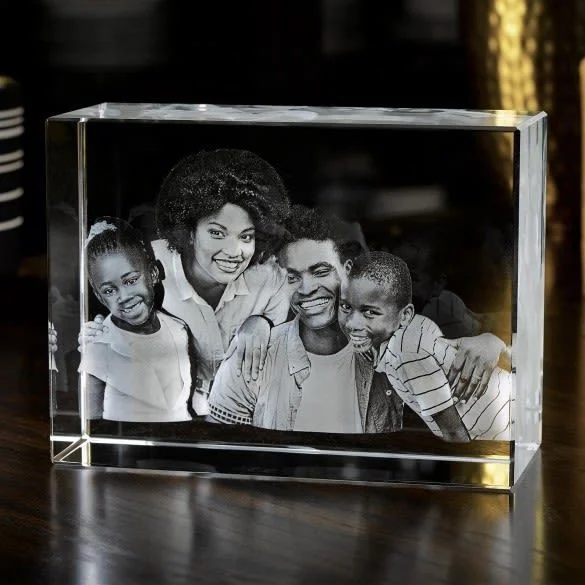 Wedding Souvenirs 3d Laser Engraving Glass Block Engraving Printing Glass 3d Photo Crystal
