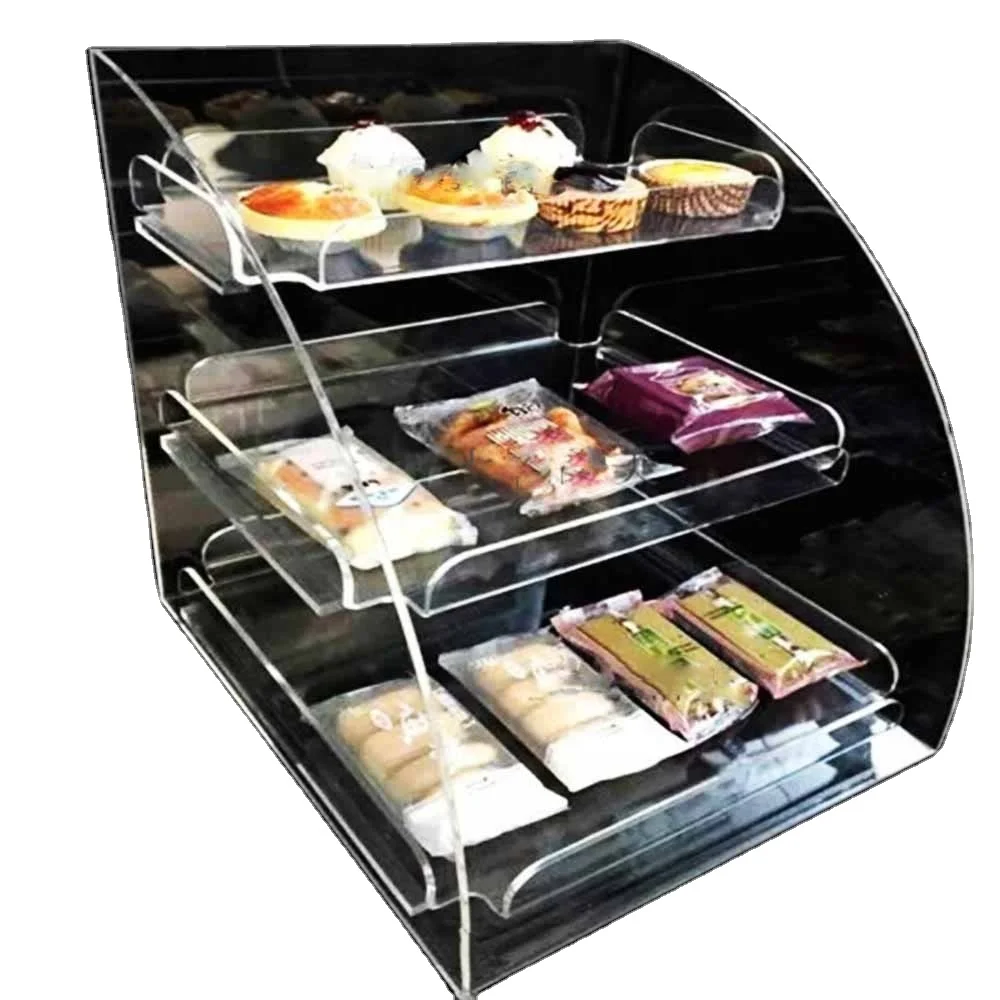 Clear multi-layer decorative plexiglass / acrylic cake stand display