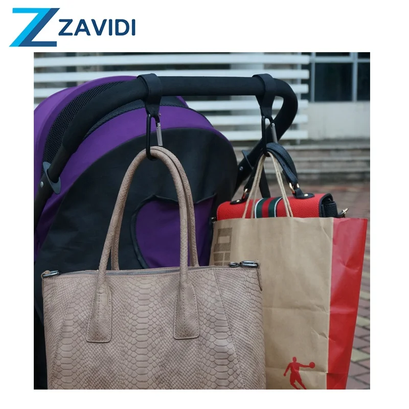 
Fits any stroller bars strong and easy install large size multi-purpose stroller mommy hook 