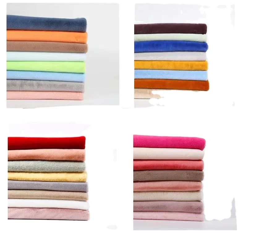 Stock pure color rabbit sable SKS imitation rabbit hair flannelette polyester fabric