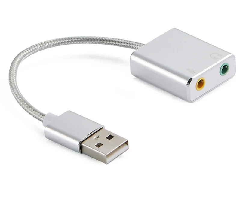 Высококачественная внешняя звуковая карта USB разъем для наушников и микрофона plug and play USB2.0 внешняя звуковая карта