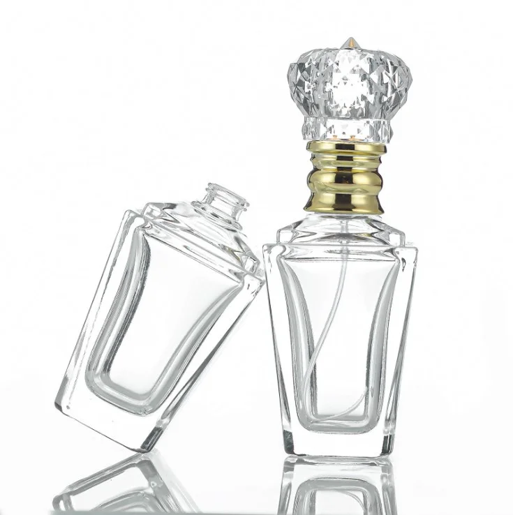 Super Deluxe Round Glass Empty Perfume Bottles 30ml 50ml 100ml Round With Snap-on Spray Atomiser