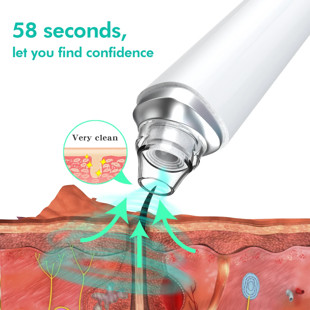 IFINE Beauty WiFi Facial Pore Cleaner 5MP 20X Magnification Vacuum with Camera for Acne Treatment and Blackhead Removal