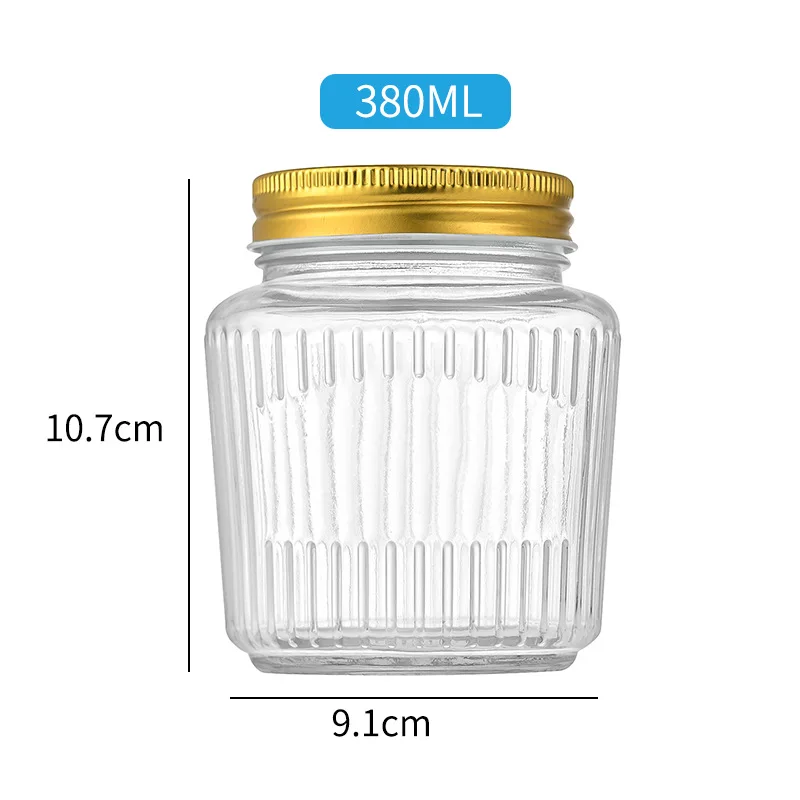 150ml 250ml 380ml 500ml NEW Style Storage Container Jar Glass Jars with Lids for Food