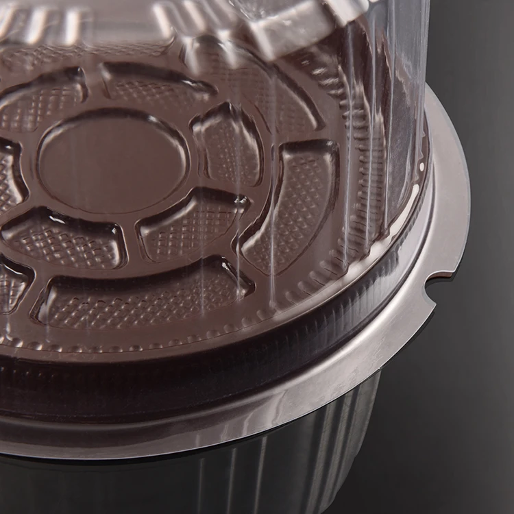 Disposable Clear Plastic Cake Packaging Container Baking Boxes 4/6/7 Inch With Lid Custom