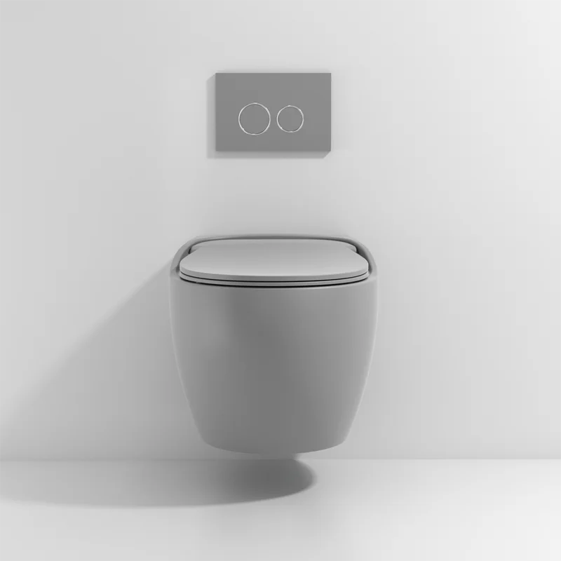 Европейский современный туалет без оправы для ванной комнаты сантехника матовый цвет керамический настенный унитаз