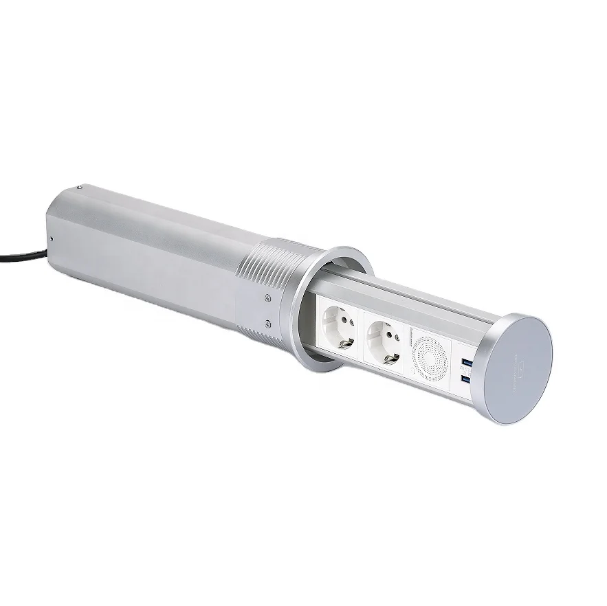 250V 16a schuko socket 5V 2.1A USB charging pop up desktop socket  IP44 press  gas pole kitchen and office  power socket