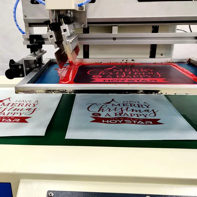 pneumatic screen printing machine for nonwoven bag paper kraft bag screen printers machine dimpression sur sac en plastique