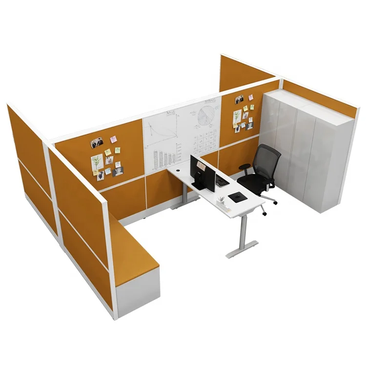 Modern standing electric desk with negotiated sofa set office modular workstation partitions office