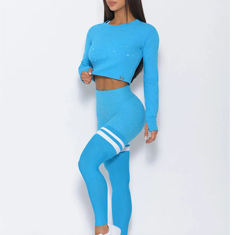 Bless 2022 womens unique yoga sets gym fitness sets tummy control woman yoga set