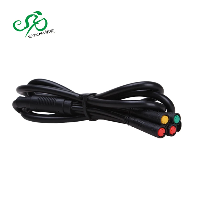 Waterproof 1t4 E-Bus Cable Harness for Bafang BBS BBS01 BBS02 Bbshd MID Motor Display Brake Lever Thumb Throttle Connector
