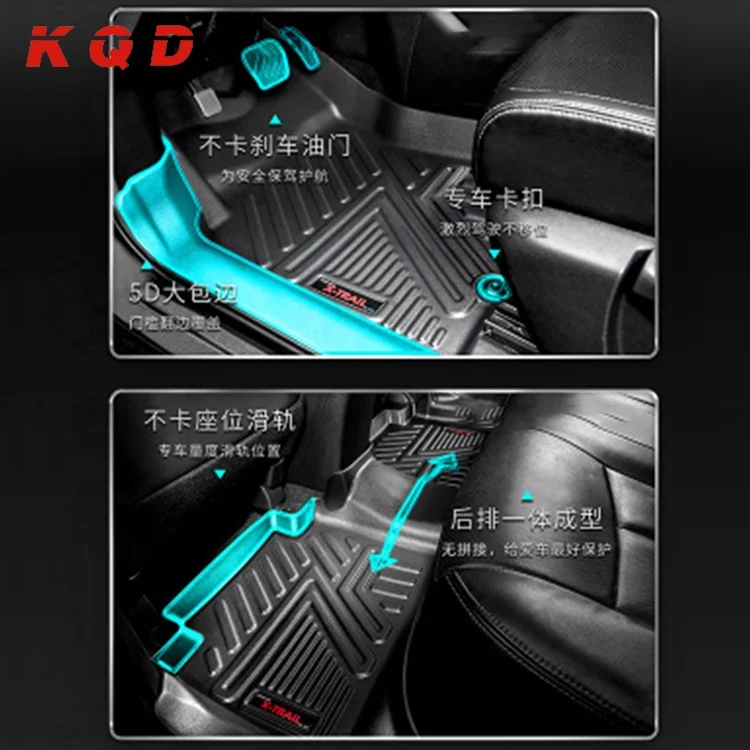 Низкая цена Высокое качество Пользовательский логотип 5D автомобильный коврик оптовая продажа легко чистить Противоскользящий ТПЭ/ТПО автомобильные коврики для