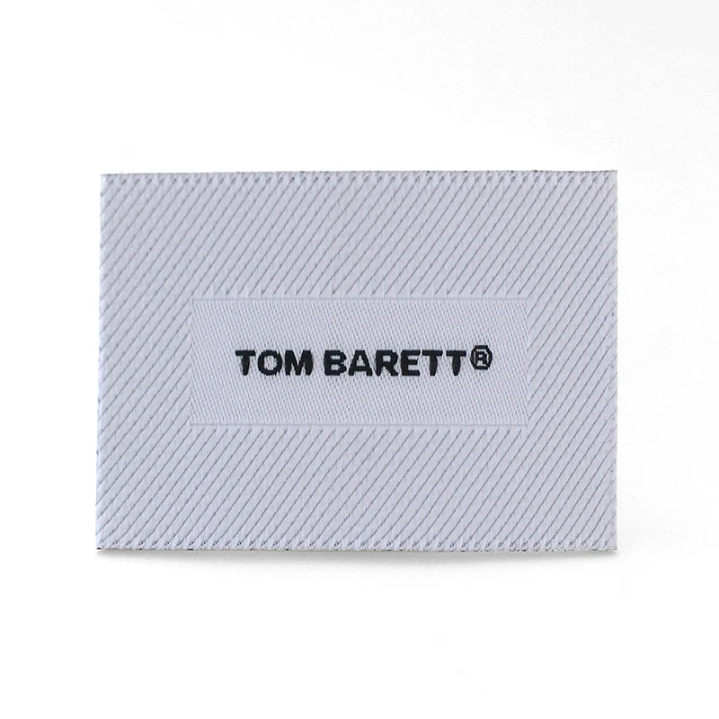 Wholesale Customised Cotton Twill labels Woven Main Clothing Underwear Fabric Neck Tags Label For T shirt Garment Hats