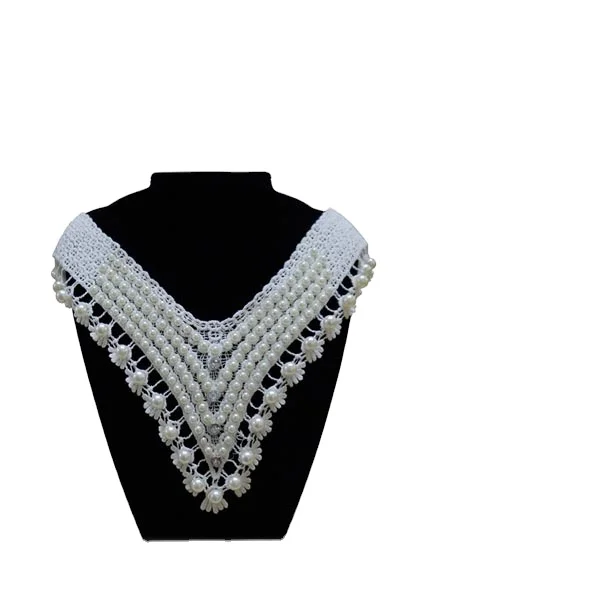 2016 Most Popular French Beaded embroidery Lace Motifs with Pearl For Ladies Dress