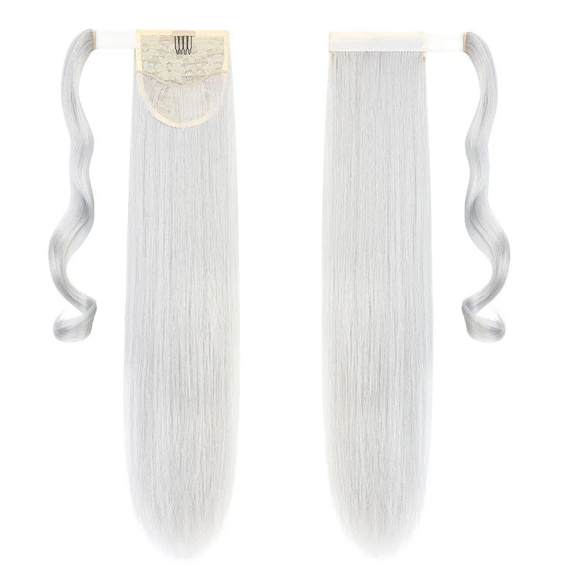 100g long straight hair can be used with heat-resistant fiber synthetic hair wrap-around ladies ponytail hair extension