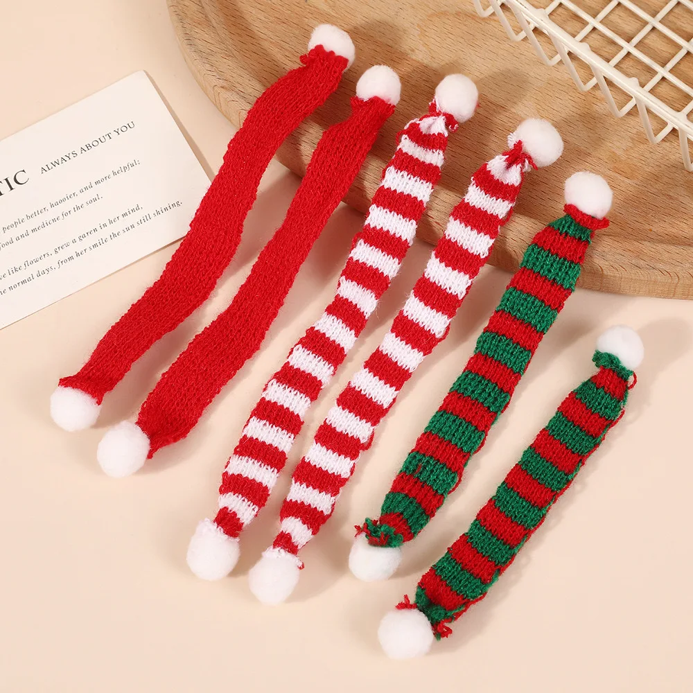 Wholesale Christmas gifts mini scarves Red green decorative pendants Christmas tree decoration props