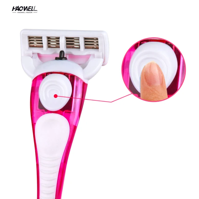 Бритва с 5 лезвиями из нержавеющей стали, Женская бритва, OEM блистерная карточка