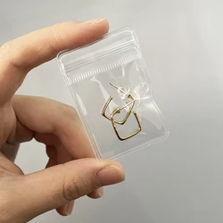 Custom plastic bag with logo clear Frosted Zipper jewelry pocket dust bags small packaging bags for jewelry pvc jewelry pouch