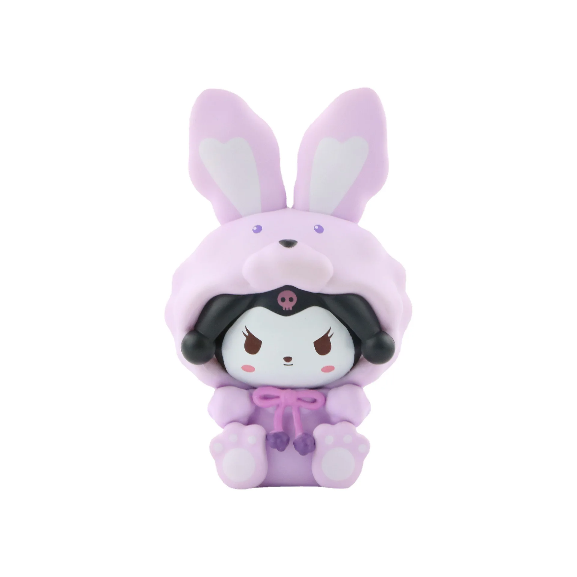 DHF Cartoon 3d Doll Lovely HK Kuromi Melody Action Figures Set Toy Collection Garage Kit Car Decoration Model Gifts Figure