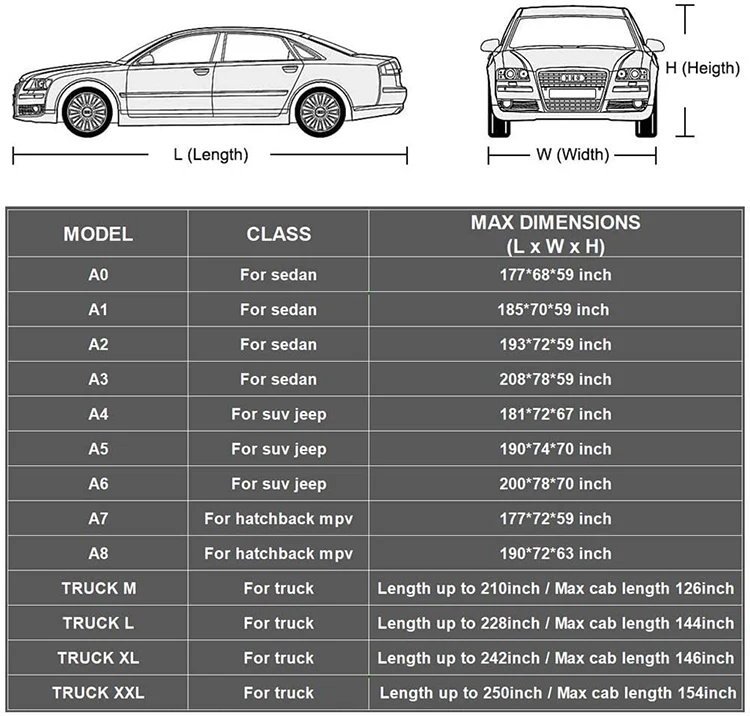 Китайская фабрика сверхмощный наружный автомобильный чехол солнце защита от УФ-лучей дождя длиной до