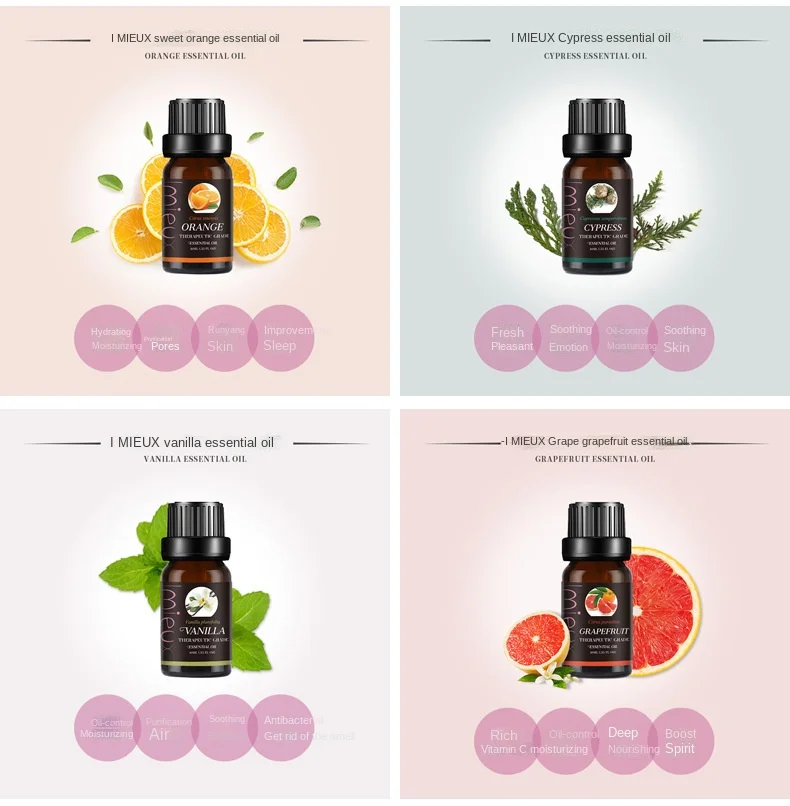 Muliya wormwood ginger rose massage breast enhancement essential oil compound plant essential oil 10ml factory direct sales