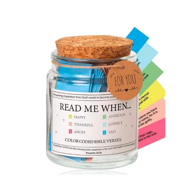 shanghai factory direct Bible Verses Jar Christian Bible Gifts Bible Verses Jar for Emotions and Feelings