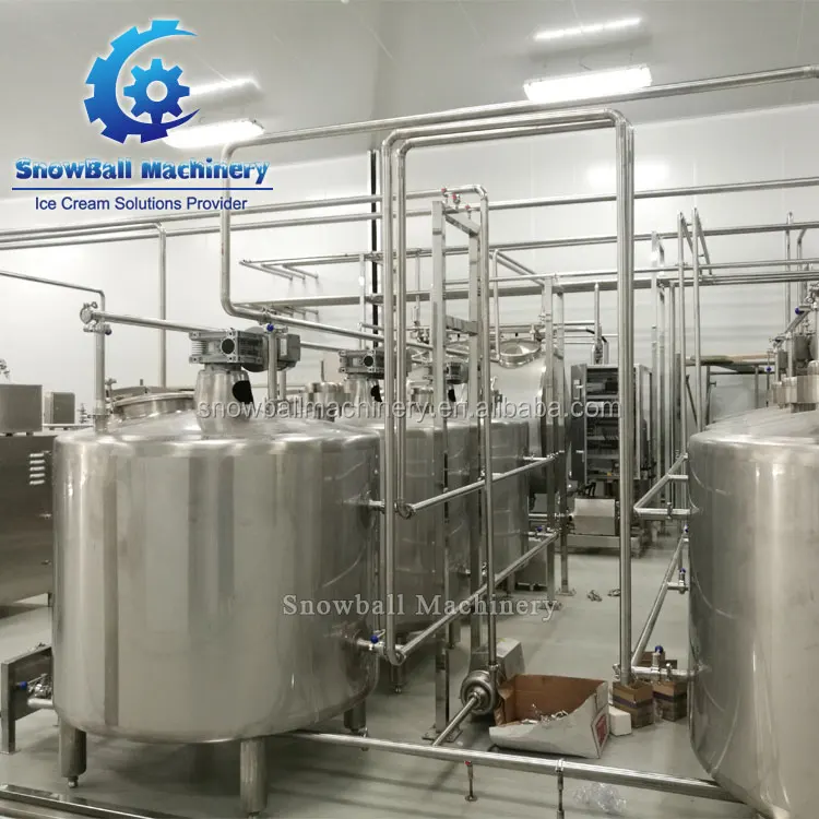 Ice cream dairy frozen food plant production line stainless steel preparation vat equipment aging tank machine