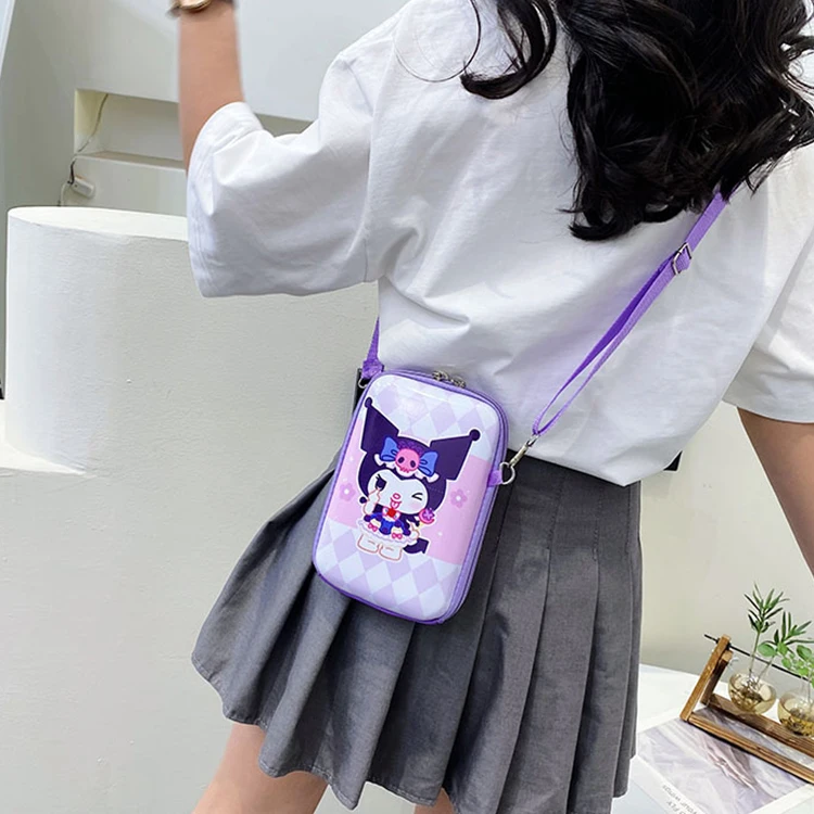 mini cartoon hello kitties and friends crossbody purses anime sanrios kuromis stitch messenger bags kitties love crossbody bags