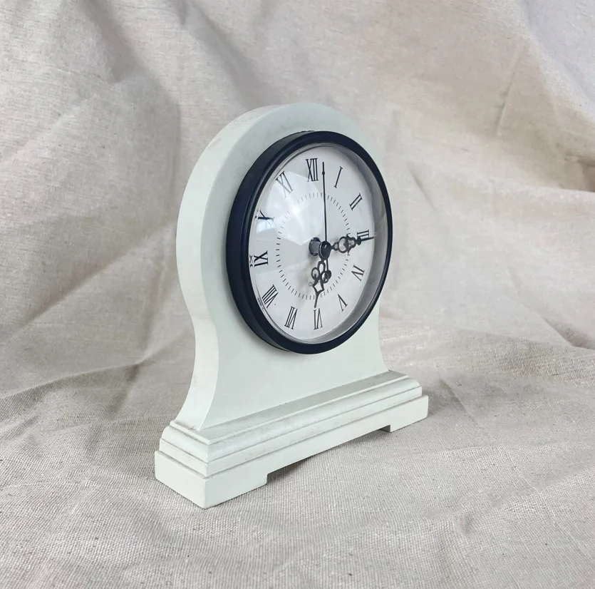 Country Roman Numerals Tabletop decoration Clock Battery Operated Rustic Farmhouse Farmstead Wooden Decor Art Wood Base Clock