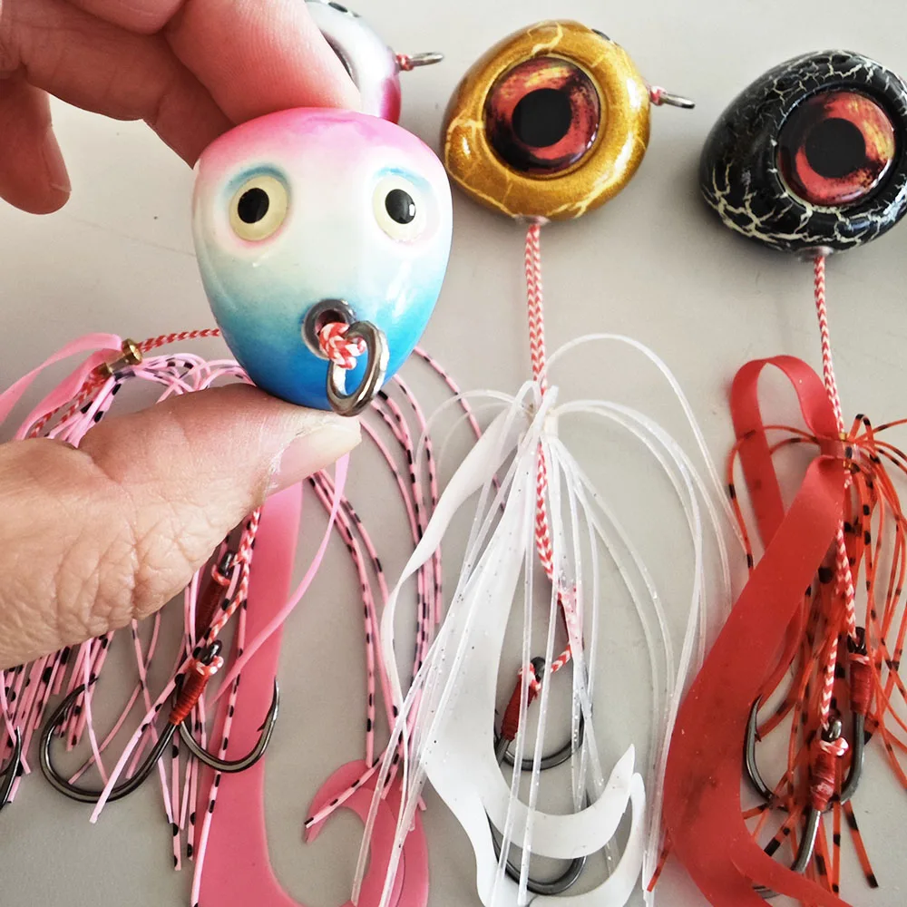 Alpha Luminous Slide Jig Round Lead Snapper Grouper Sea-bream Jigging Head Metal Speed Fishing Lures Inchiku Jigs