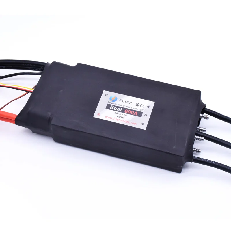 FLIER 600A 4-22S high voltage ESC brushless speed controller with usb programming cable for RC boat