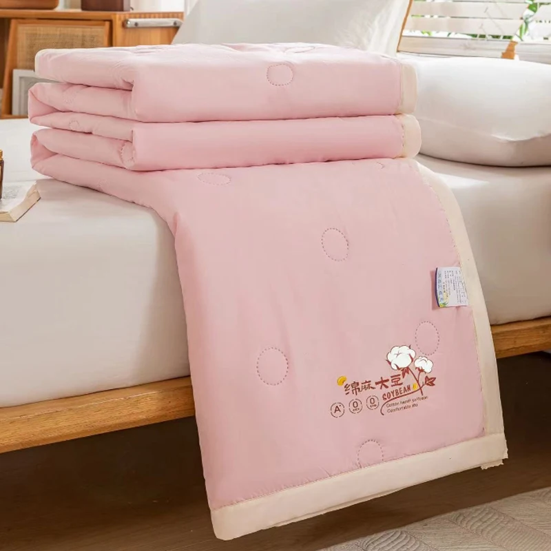 High Quality Cotton Hemp Fiber Cool Air Conditioned Quilt Embroidery Cool Summer Quilt