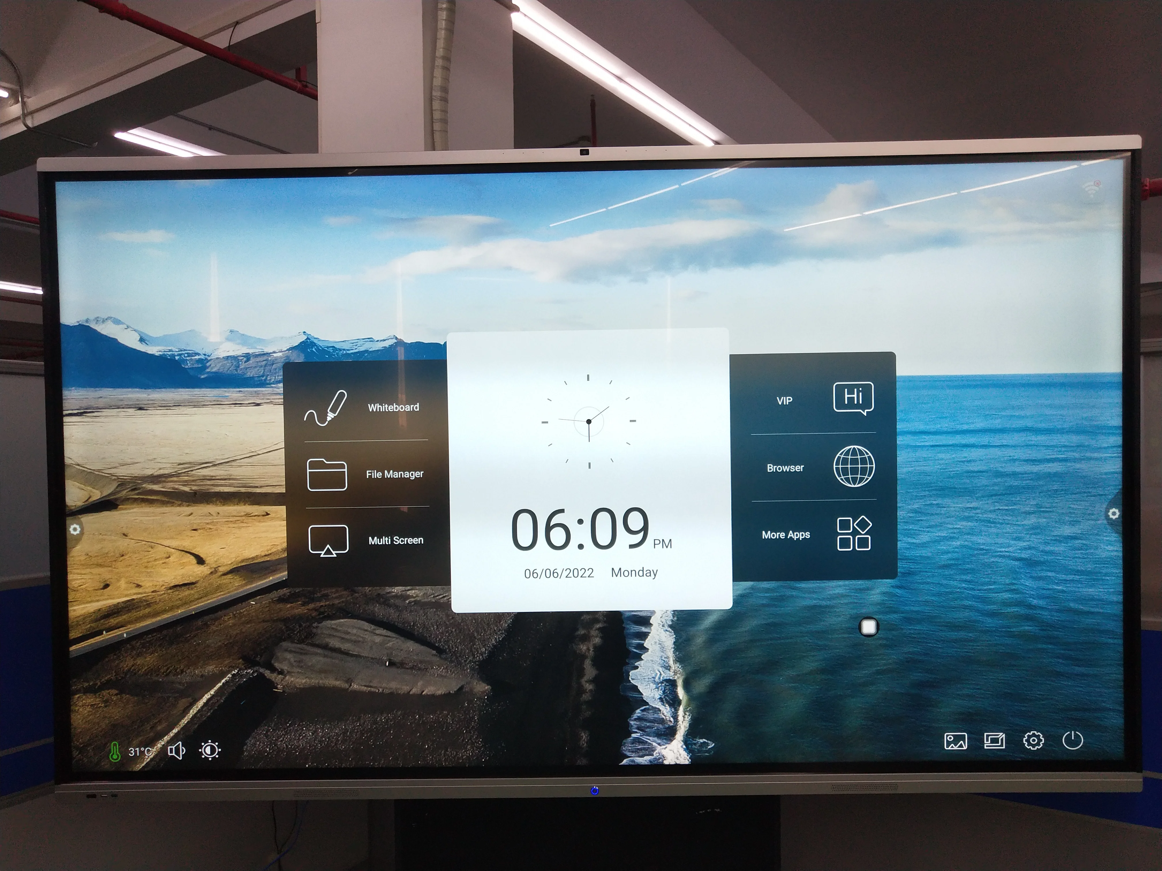 Hanlinhui Inc affordable  55 65 75 86 98 inch   lcd classroom finger touch portable smart board interactive whiteboard