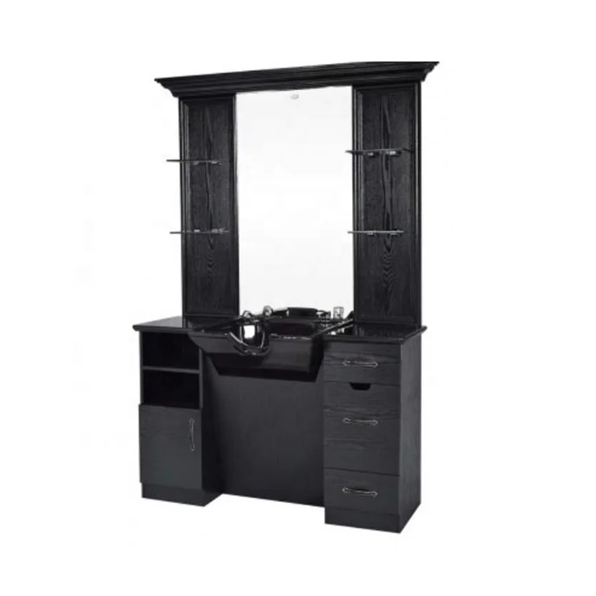 
Hairdressing solid wood barber mirror station package hair cutting barber mirror station HY-MS083 