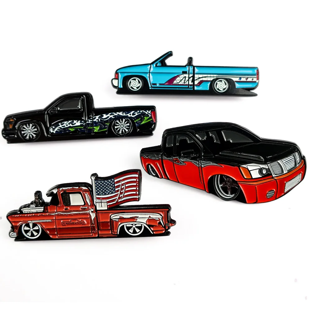 bulk custom manufacturer custom paint zinc alloy enamel car pins for car