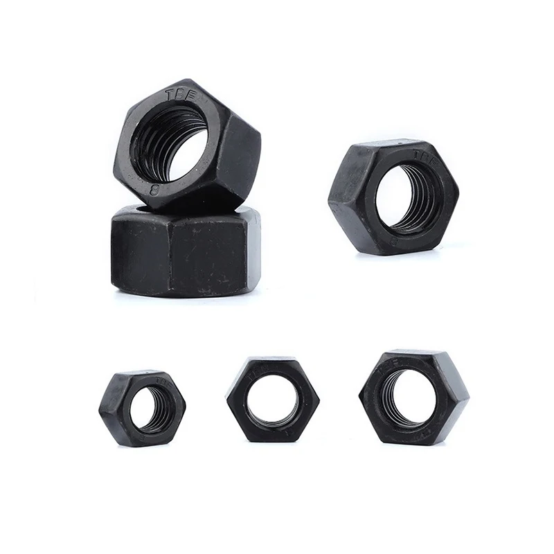 High Strength Carbon Steel Black Hex Nut Din934 GB6170 Grade 4.8 Grade 8.8