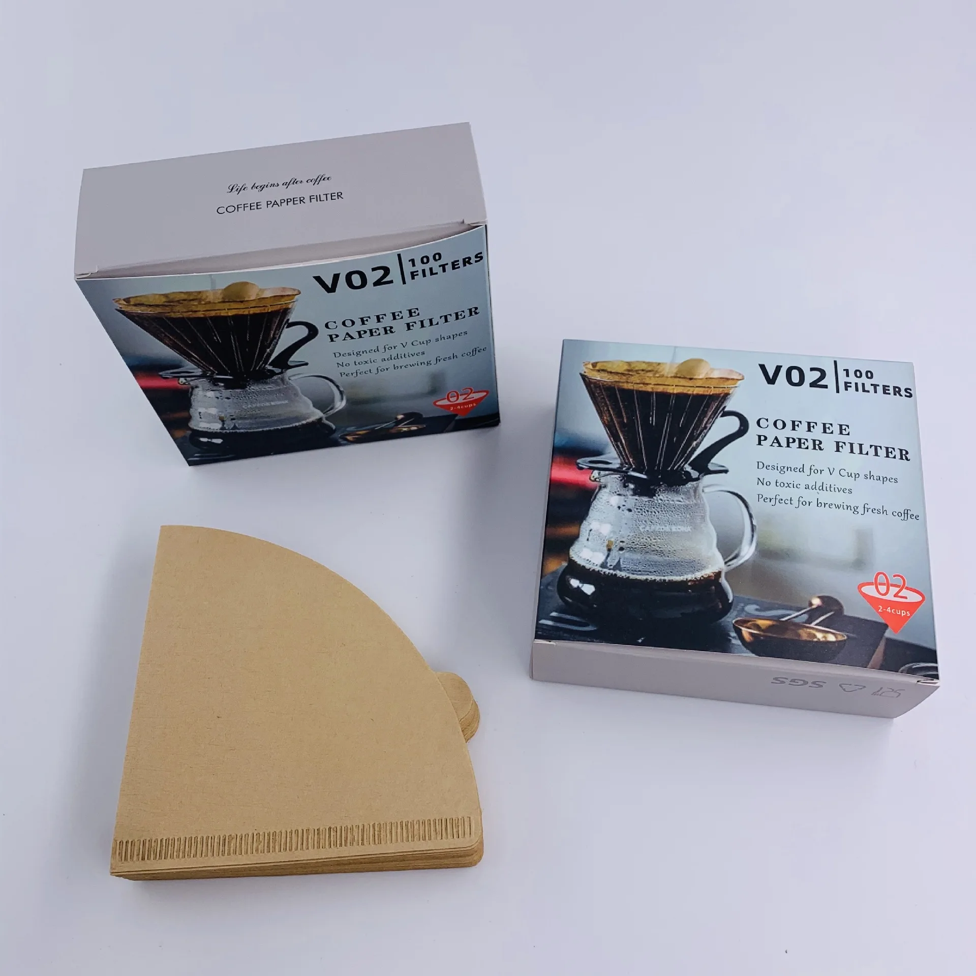 60 Coffee Filter Paper 100pcs Raw Wood Pulp Filter Cup Filters Paper