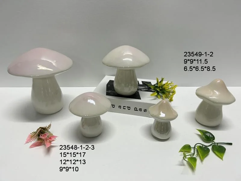 New Design Easter Ceramic Mushroom Decoration Cute Home Decoration for Spring Season