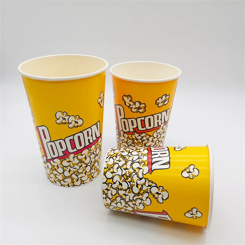 LOKYO custom design logo printed 64oz take away chicken nuggets fast food snack 32 oz paper popcorn cups bucket