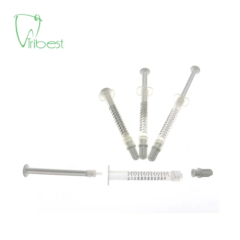 Factory Price Safe Material Disposable Dental Plastic Material 1.2cc Luer lock irrigation syringe with printed graduation