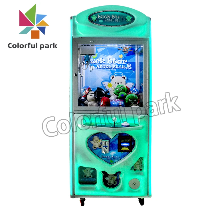  teddy bear vending arcade coin operated claw crane machine lucky star for