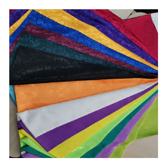 Chinese popular custom 100% polyester satin Jacquard  fabric for garment