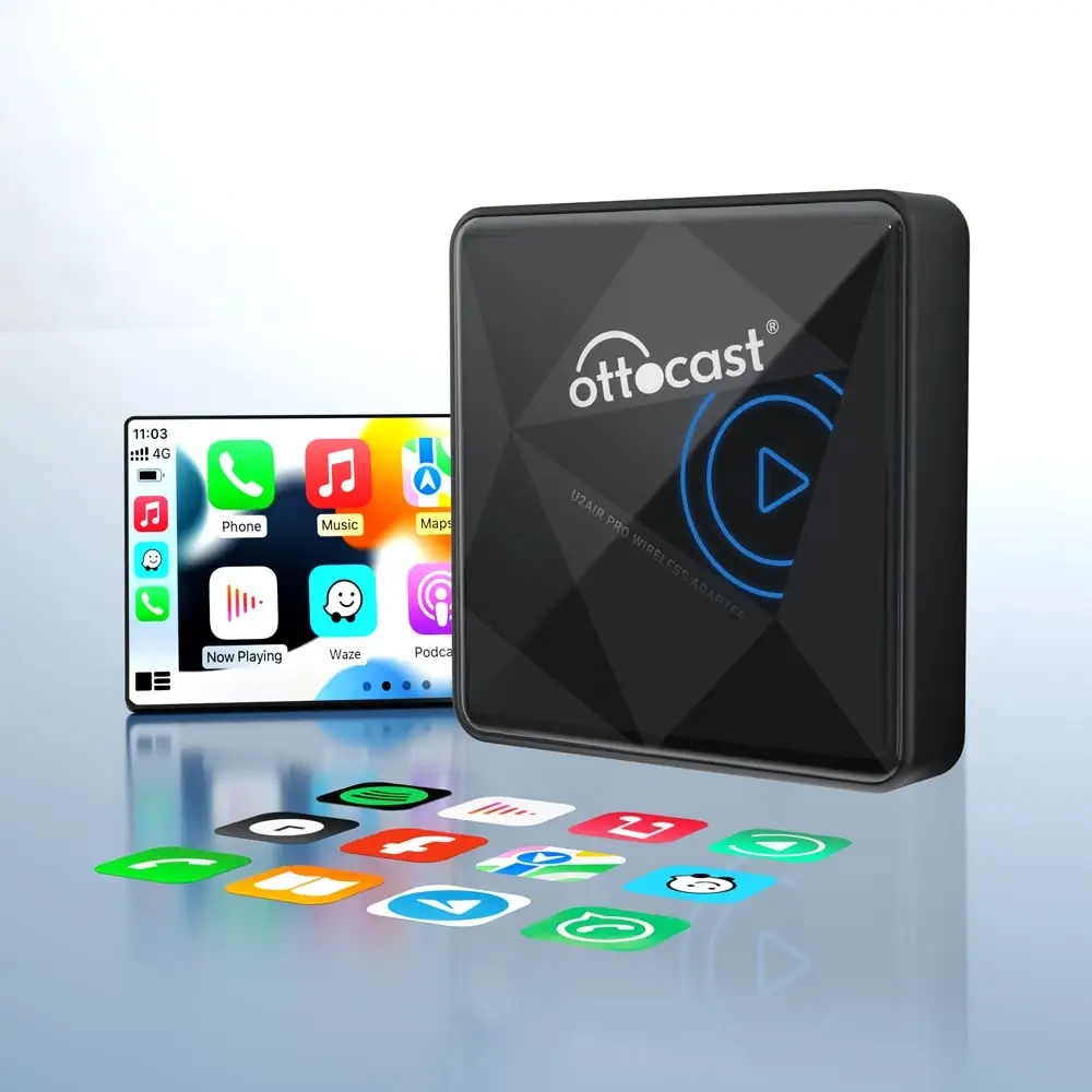 OTTOCAST U2 AIR PRO лидер продаж беспроводной ключ конвертирующий проводной карплей в для транспортных средств с проводным карлаком