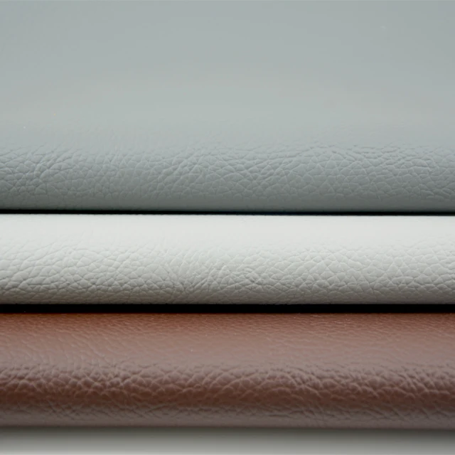 Abrasion resistance litchi grain sofa upholstery PVC synthetic leather