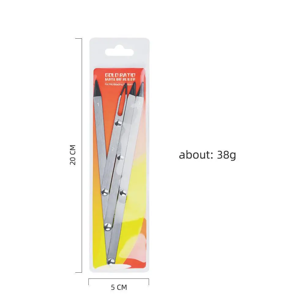 Microblading Measurement Sliding Eyebrow Ruler Stainless Steel Durable Eyebrow Make up Tool Eyebrow Shaping
