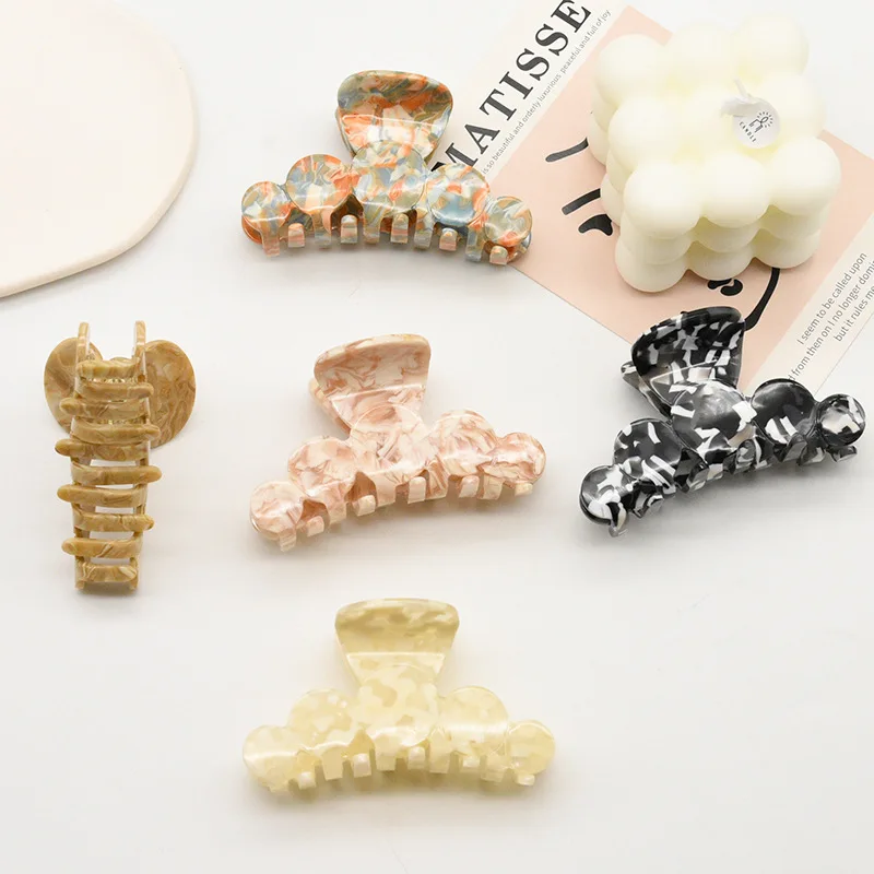 Yomo 2024 Spring and summer new products acetate hair claw clip small round ponytail clip back head hair accessories wholesale