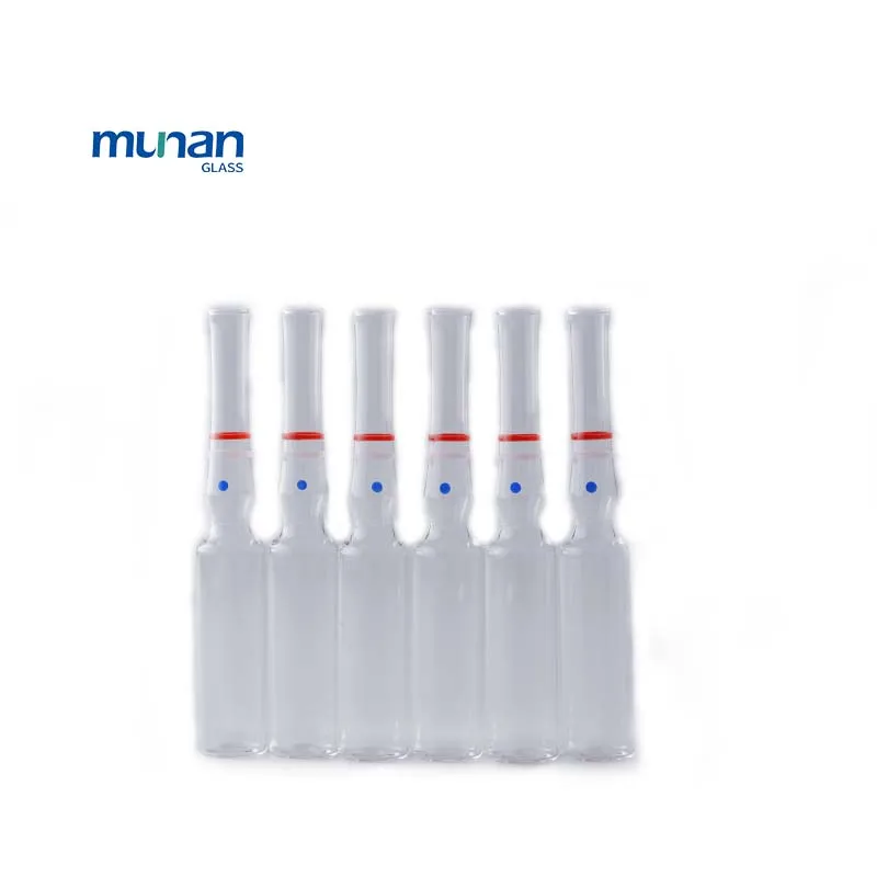 Transparent Double Sealed Neutral Point Glass Ampoule bottle for injection